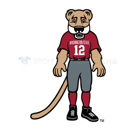 Washington State Cougars Logo T-shirts Iron On Transfers N6911 - Click Image to Close